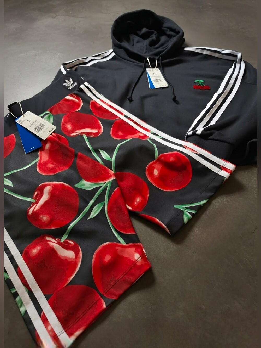NWT Adidas x HER Studio London Cherry Hoodie & Short Tights - Picture 2 of 6